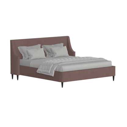 Laura double bed Lucia High Headboard Upholstered Bed in Soft Fabric