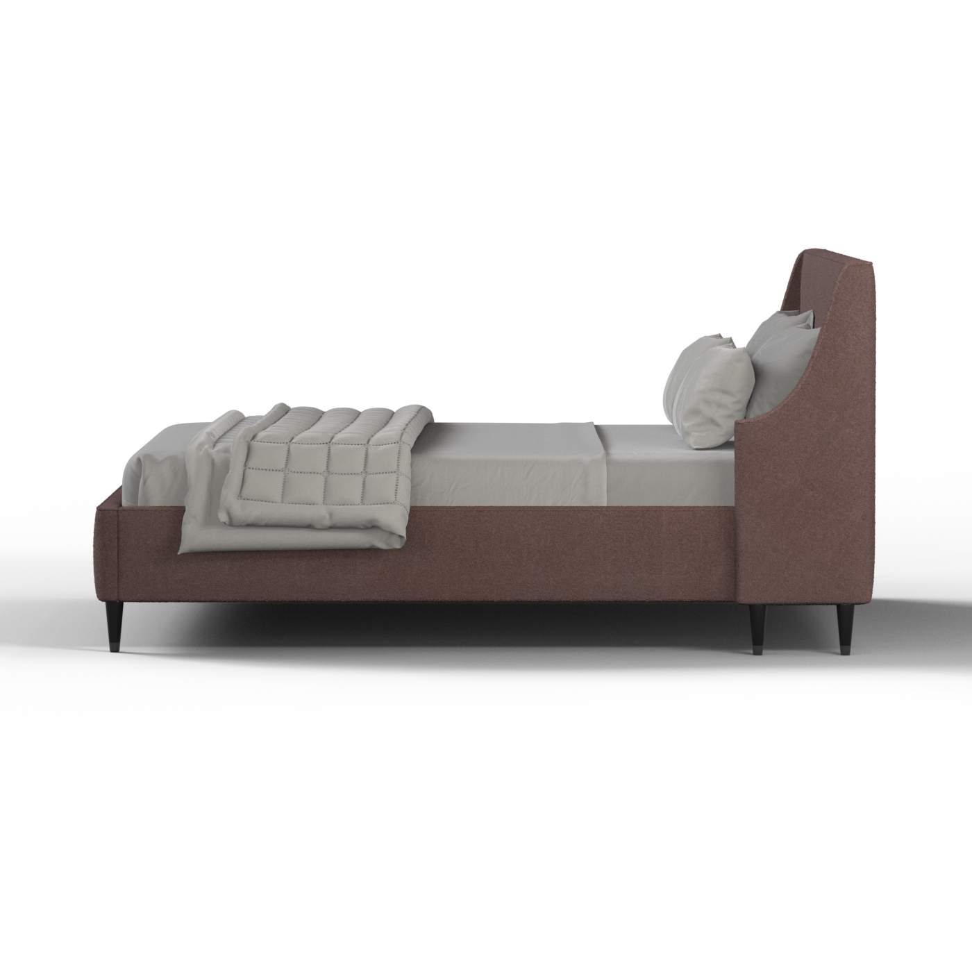 Laura double bed Lucia High Headboard Upholstered Bed in Soft Fabric