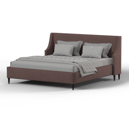 Laura double bed Lucia High Headboard Upholstered Bed in Soft Fabric