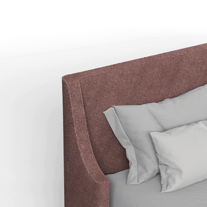 Laura double bed Lucia High Headboard Upholstered Bed in Soft Fabric