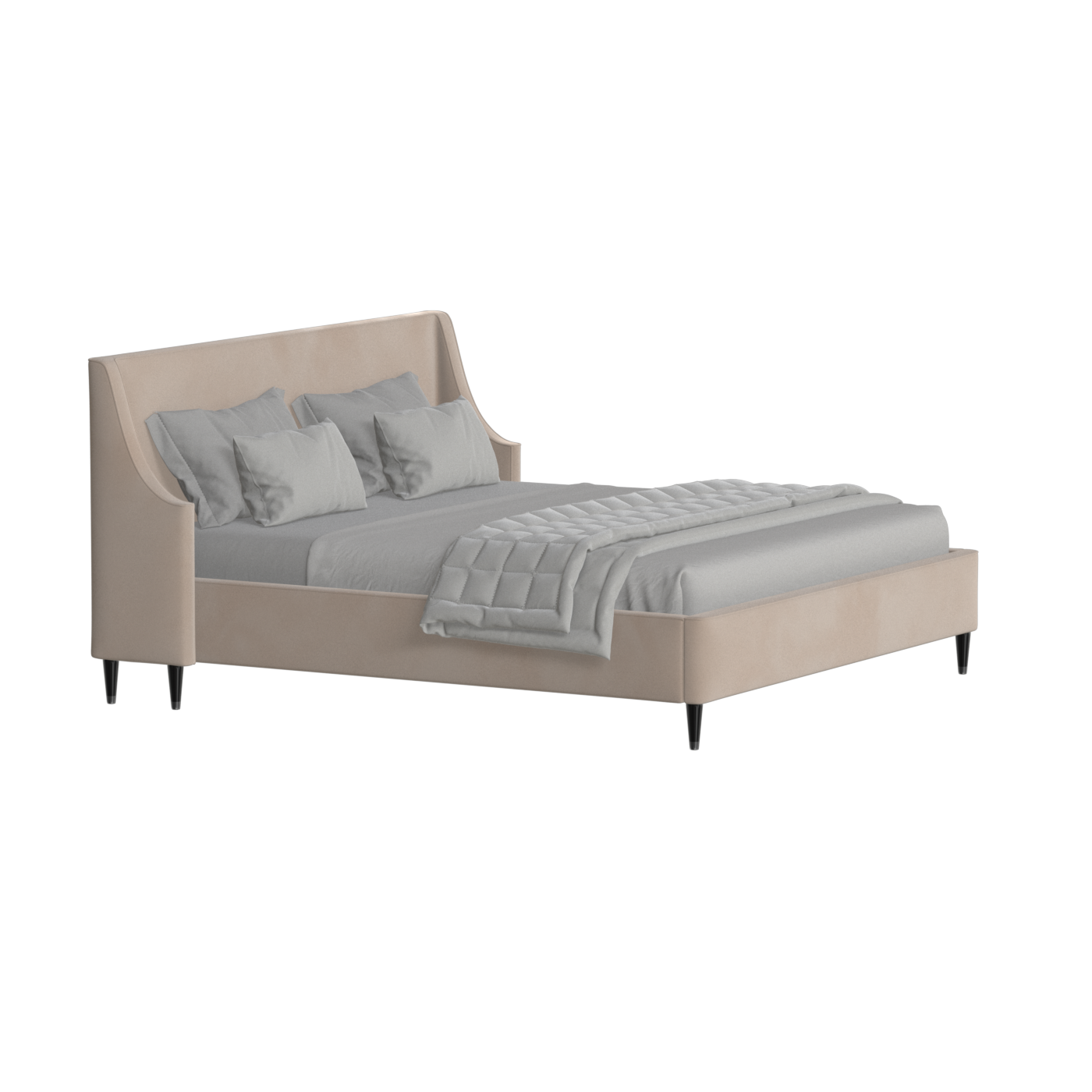 Laura Double Bed with High Headboard