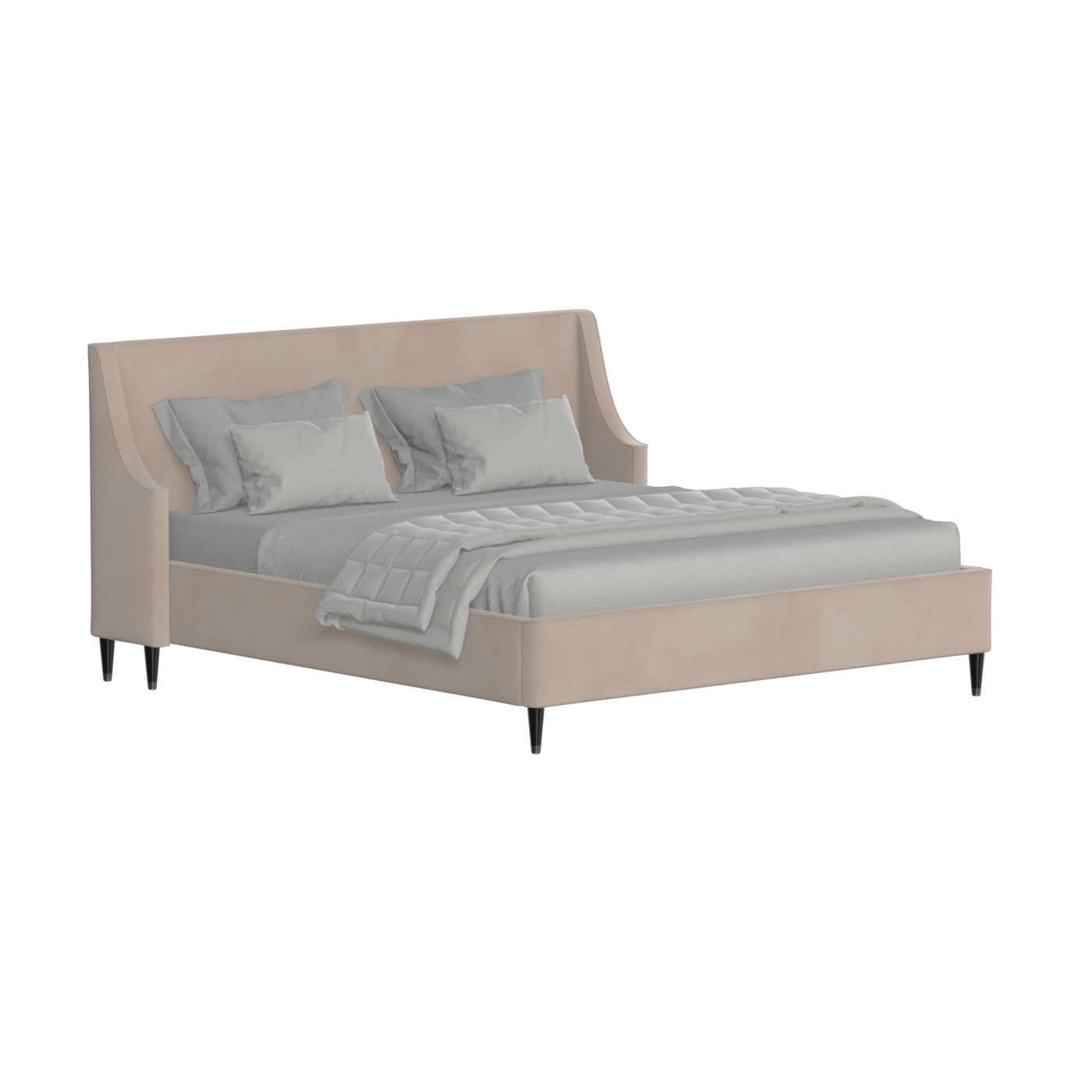Laura Double Bed with High Headboard