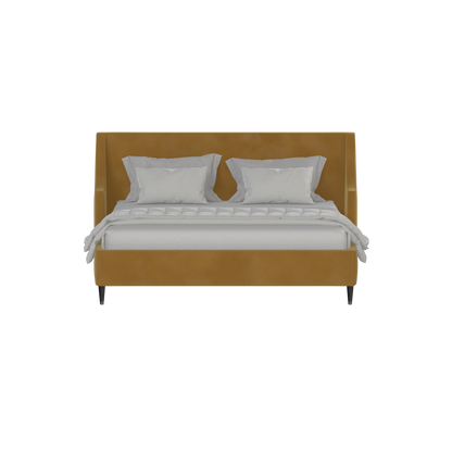 Laura double bed Lucia High Headboard Upholstered Bed in Soft Fabric
