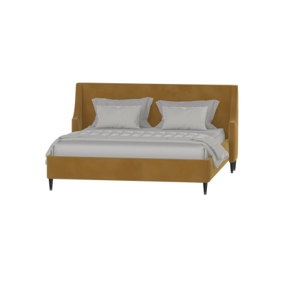 Laura double bed Lucia High Headboard Upholstered Bed in Soft Fabric