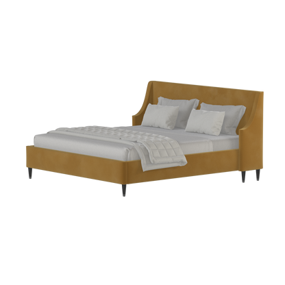 Laura double bed Lucia High Headboard Upholstered Bed in Soft Fabric