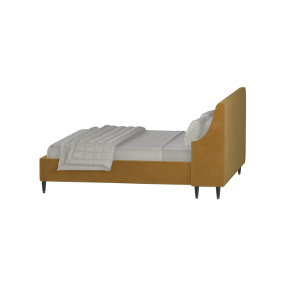 Laura double bed Lucia High Headboard Upholstered Bed in Soft Fabric