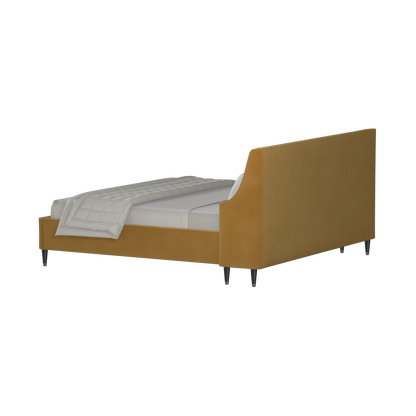 Laura double bed Lucia High Headboard Upholstered Bed in Soft Fabric
