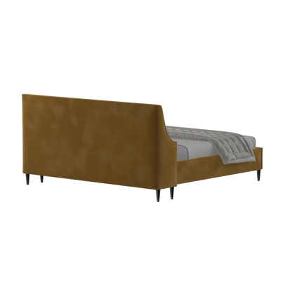 Laura double bed Lucia High Headboard Upholstered Bed in Soft Fabric