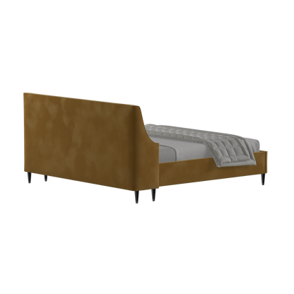 Laura double bed Lucia High Headboard Upholstered Bed in Soft Fabric