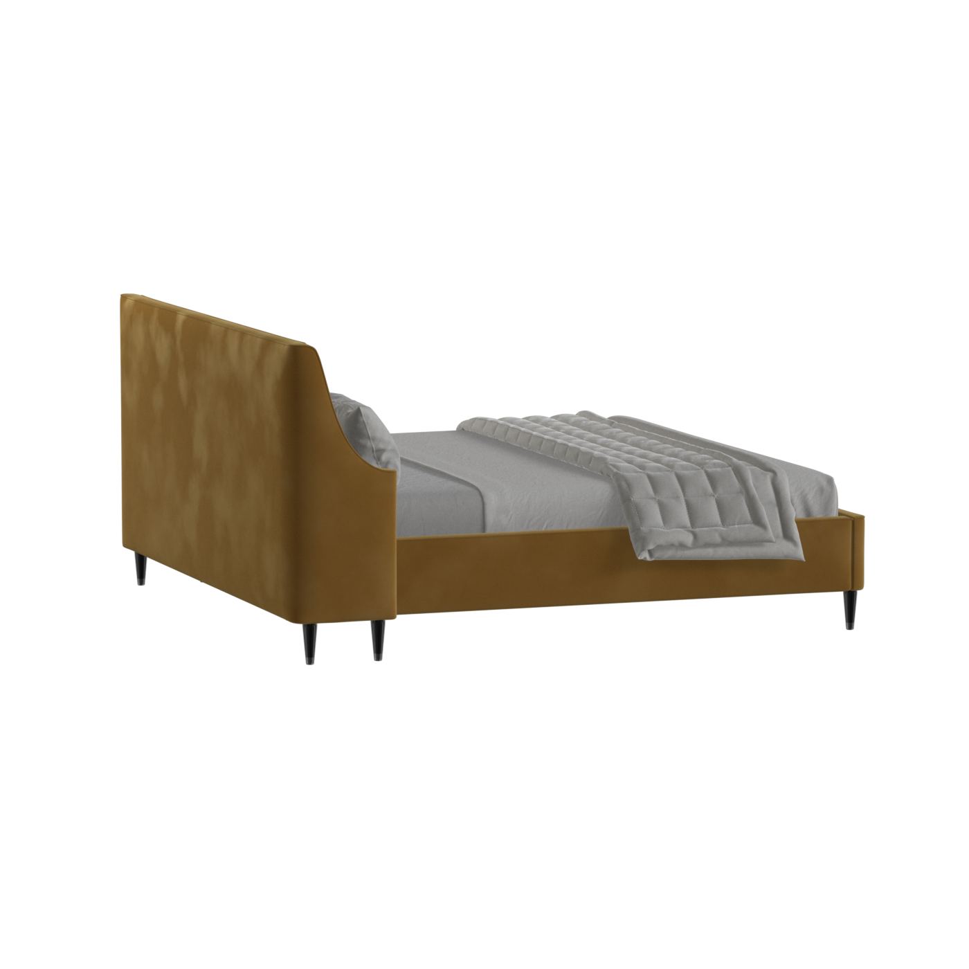 Laura double bed Lucia High Headboard Upholstered Bed in Soft Fabric
