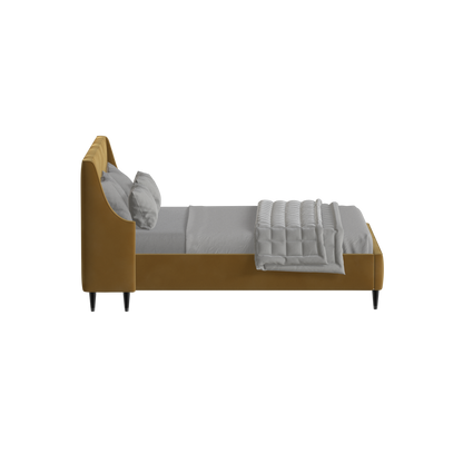 Laura double bed Lucia High Headboard Upholstered Bed in Soft Fabric