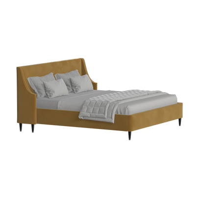 Laura double bed Lucia High Headboard Upholstered Bed in Soft Fabric