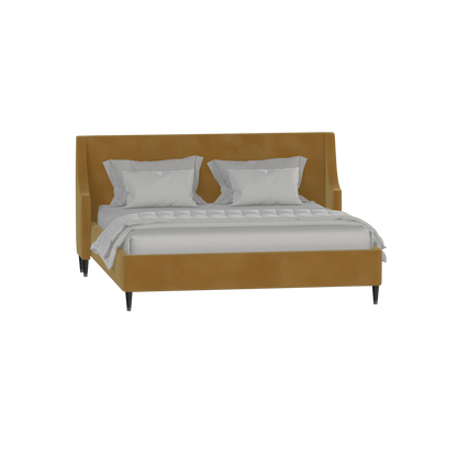 Laura double bed Lucia High Headboard Upholstered Bed in Soft Fabric