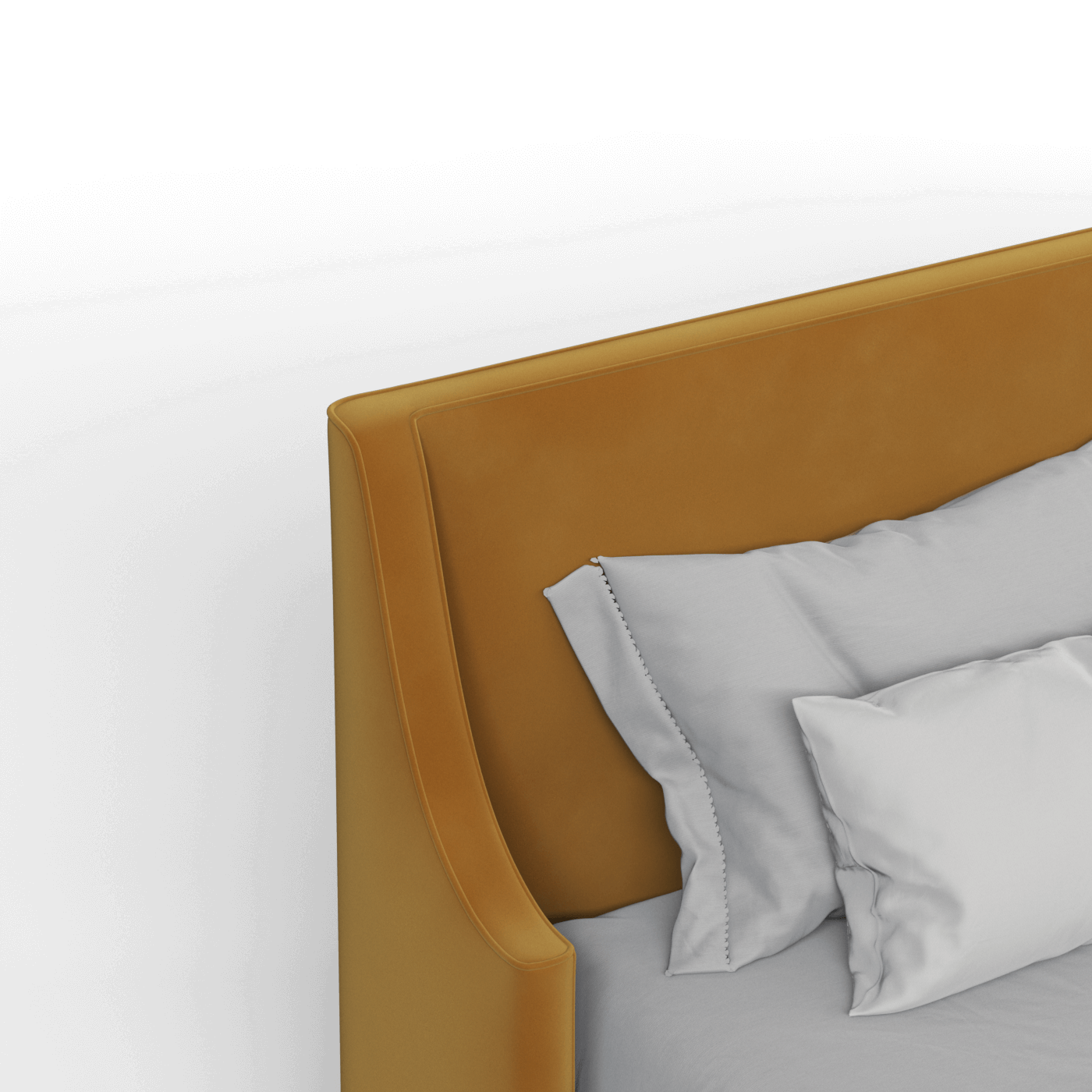 Laura double bed Lucia High Headboard Upholstered Bed in Soft Fabric