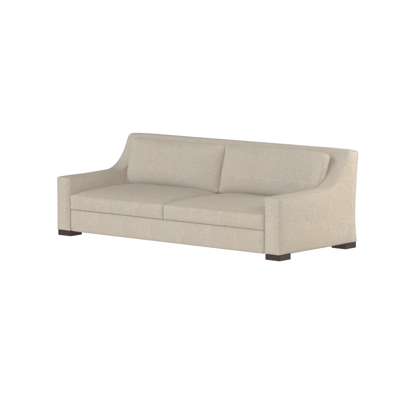 Louis 2 Seater Sofa — Structured Design with Tapered Arms