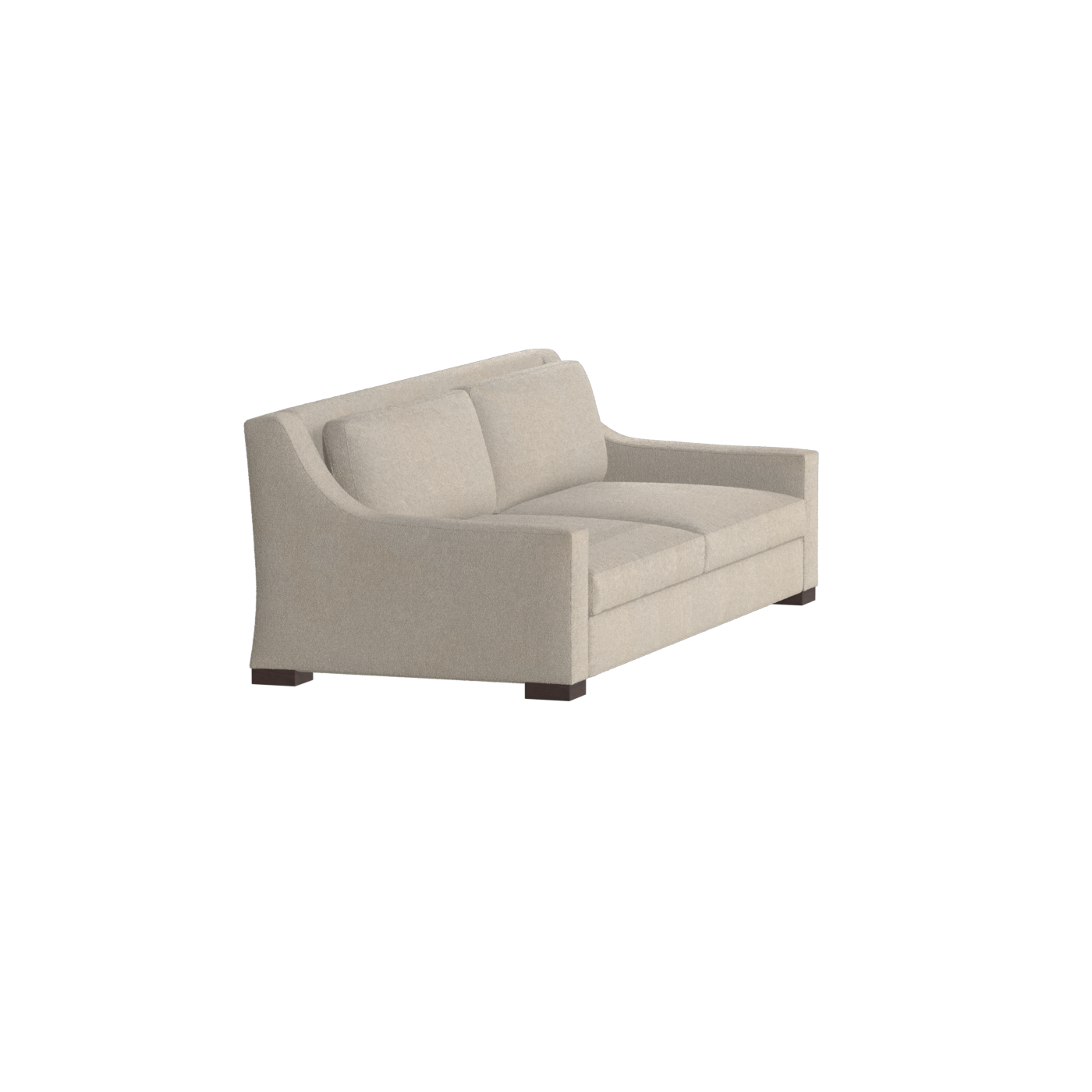 Louis 2 Seater Sofa — Structured Design with Tapered Arms