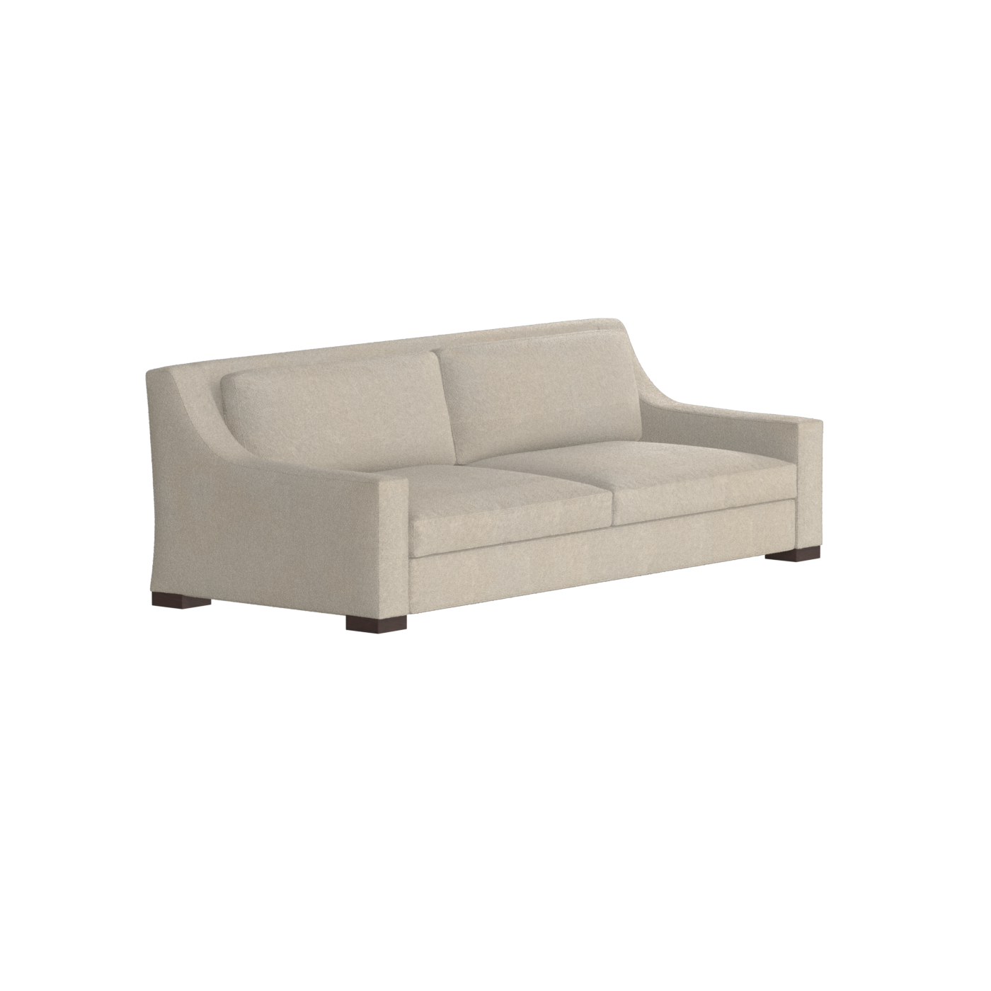 Louis 2 Seater Sofa — Structured Design with Tapered Arms