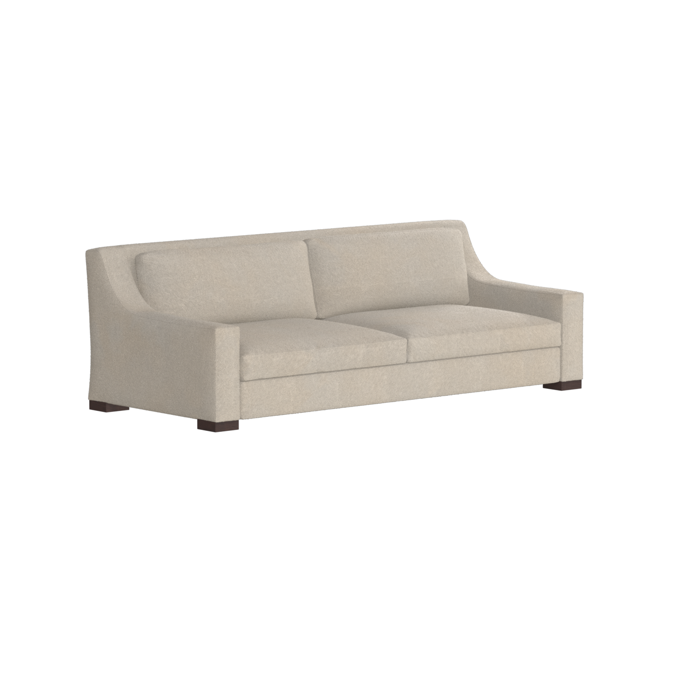 Louis 2 Seater Sofa — Structured Design with Tapered Arms