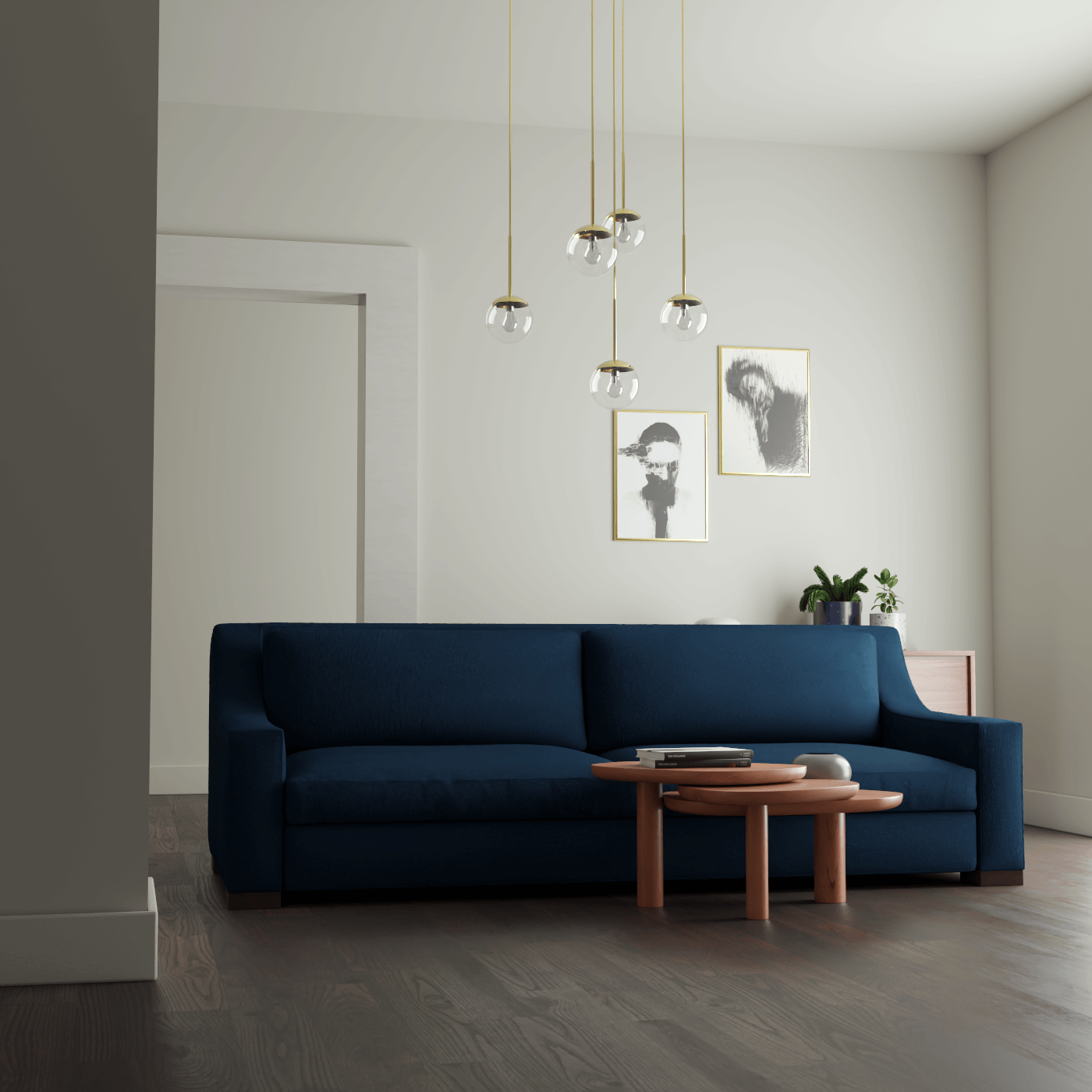 Louis 2 Seater Sofa — Structured Design with Tapered Arms