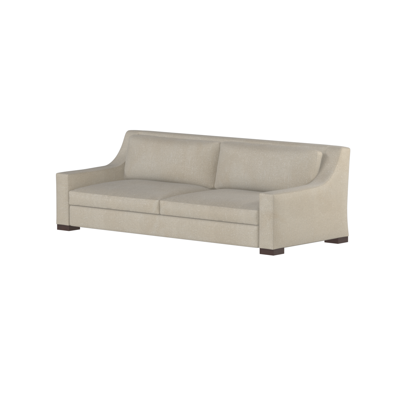 Louis 2 Seater Sofa — Structured Design with Tapered Arms