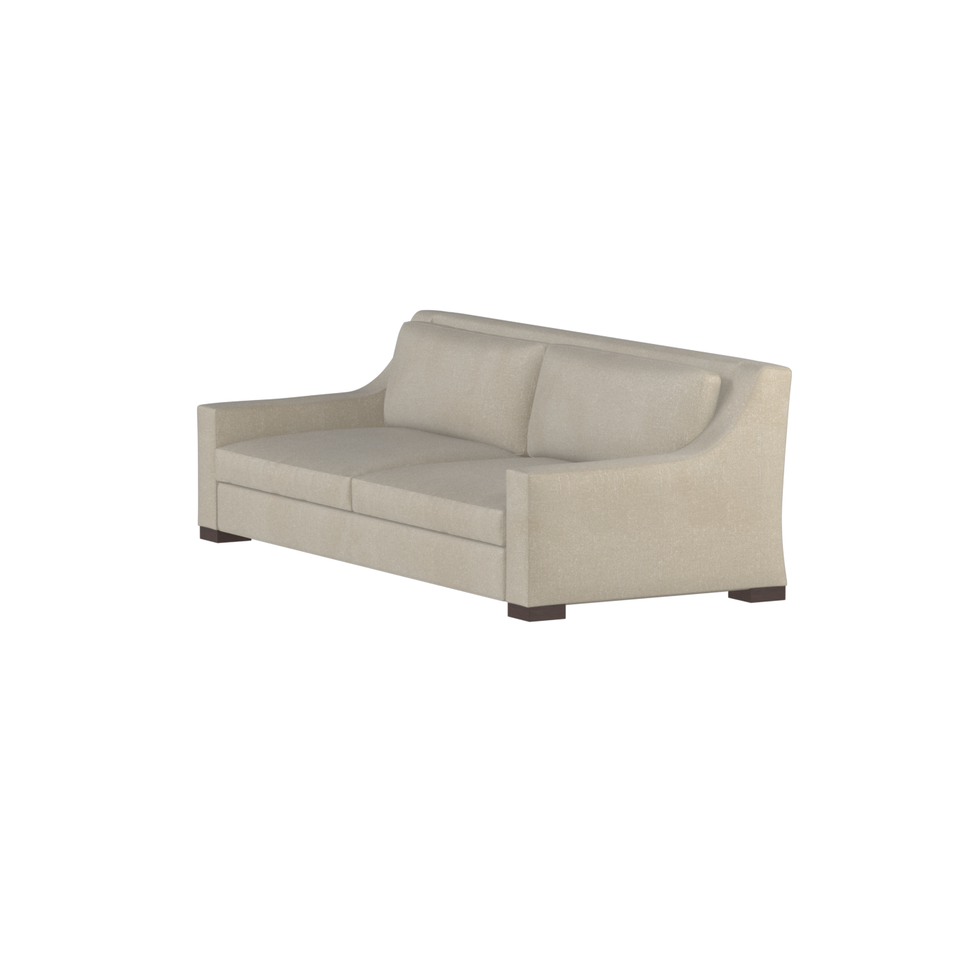 Louis 2 Seater Sofa — Structured Design with Tapered Arms