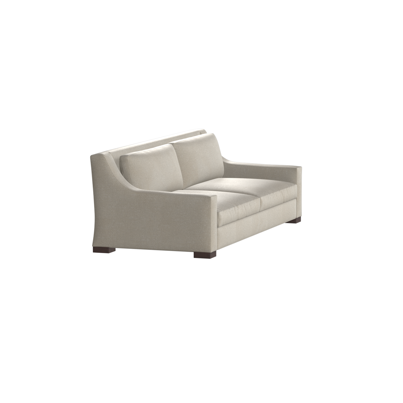 Louis 2 Seater Sofa — Structured Design with Tapered Arms