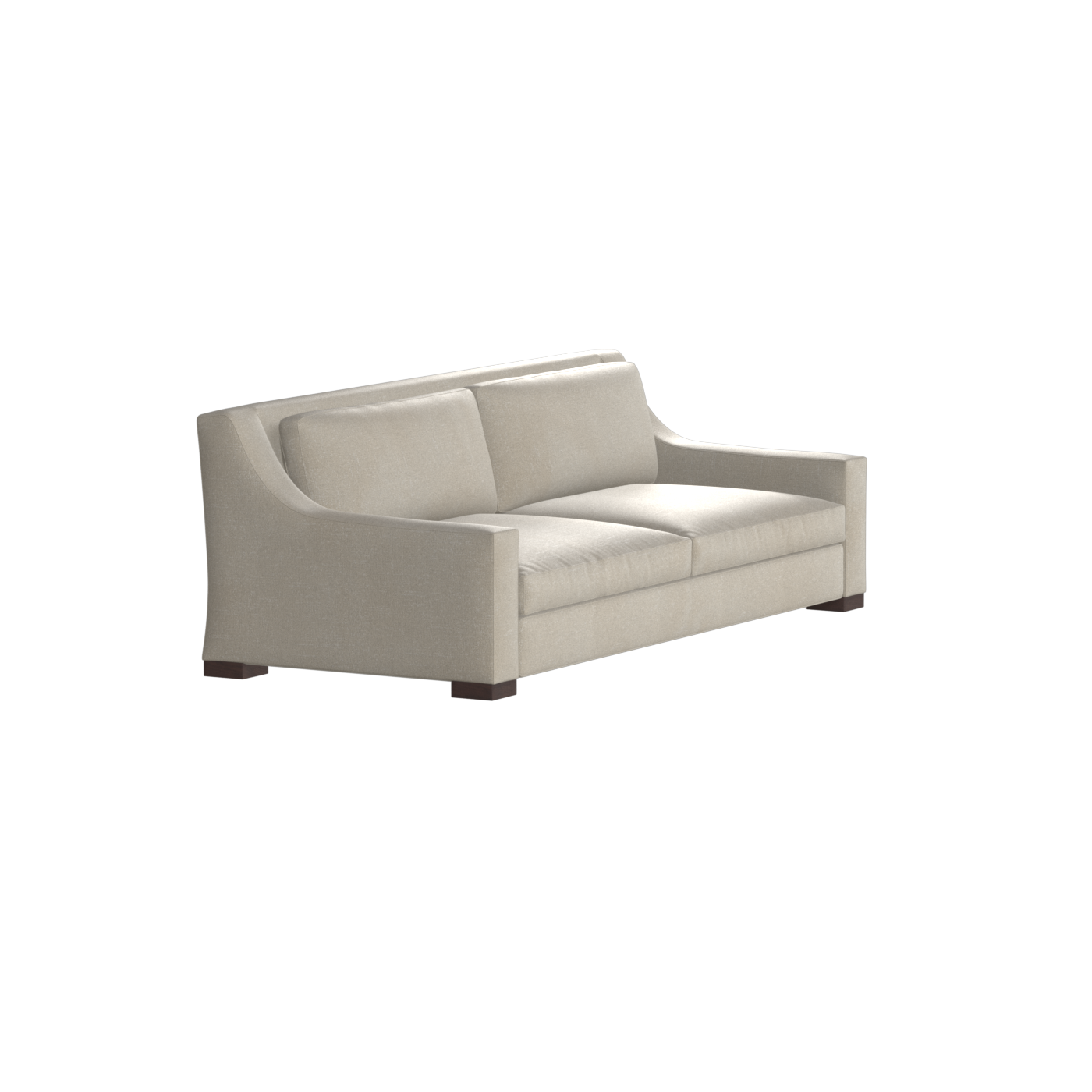 Louis 2 Seater Sofa — Structured Design with Tapered Arms