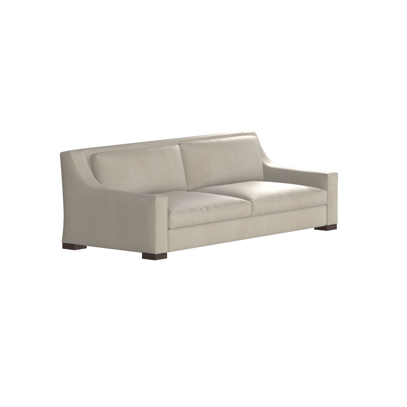 Louis 2 Seater Sofa — Structured Design with Tapered Arms