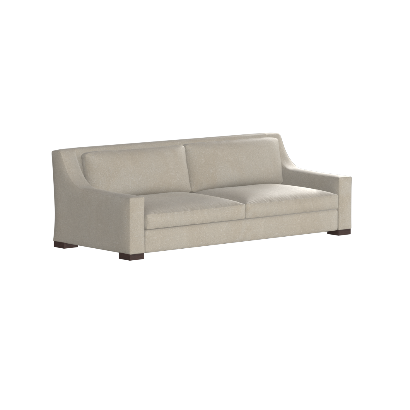 Louis 2 Seater Sofa — Structured Design with Tapered Arms