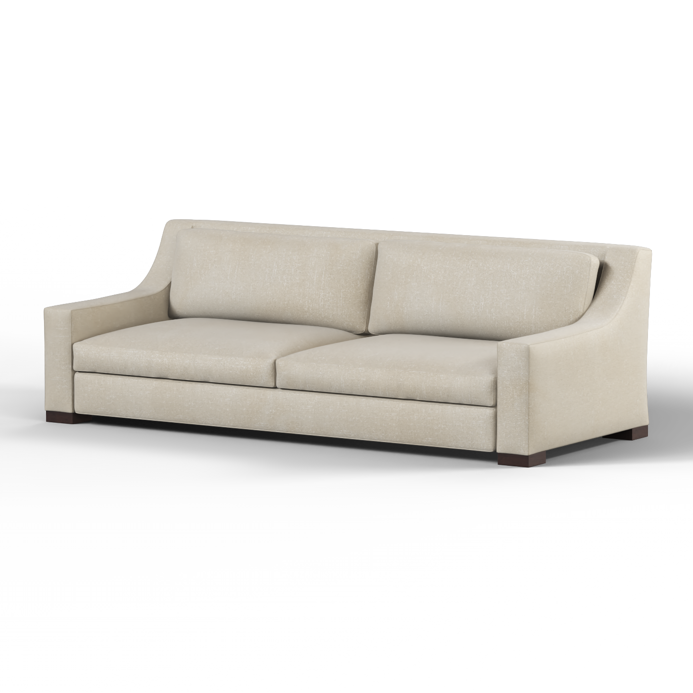 Louis 2 Seater Sofa — Structured Design with Tapered Arms