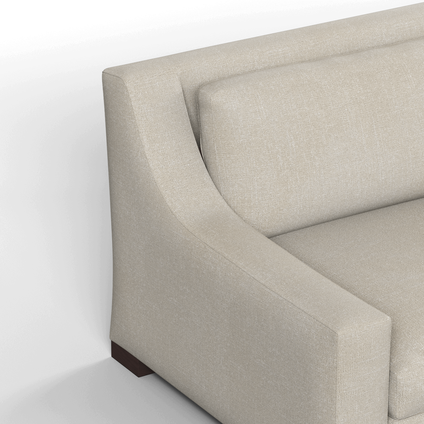 Louis 2 Seater Sofa — Structured Design with Tapered Arms