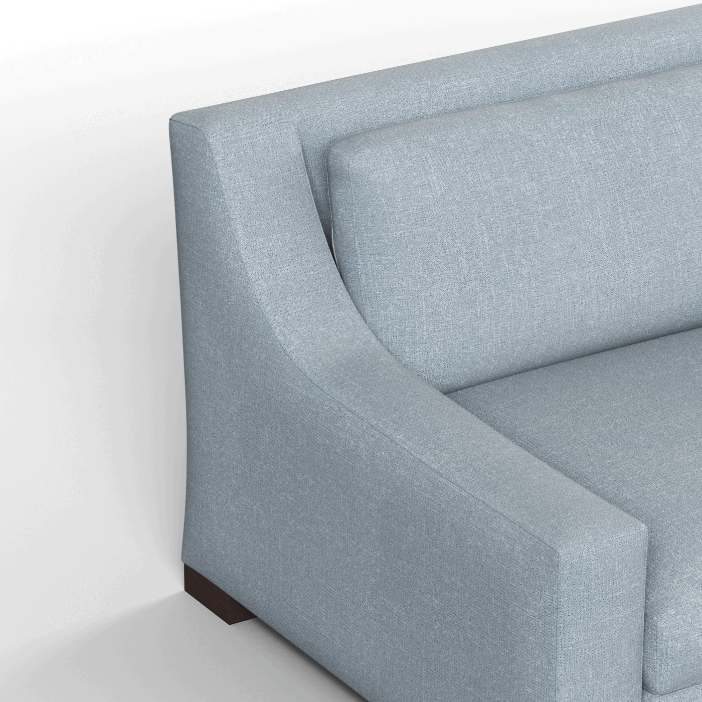 Canapé 2 places Louis — Design structuré avec accoudoirs fuselés 