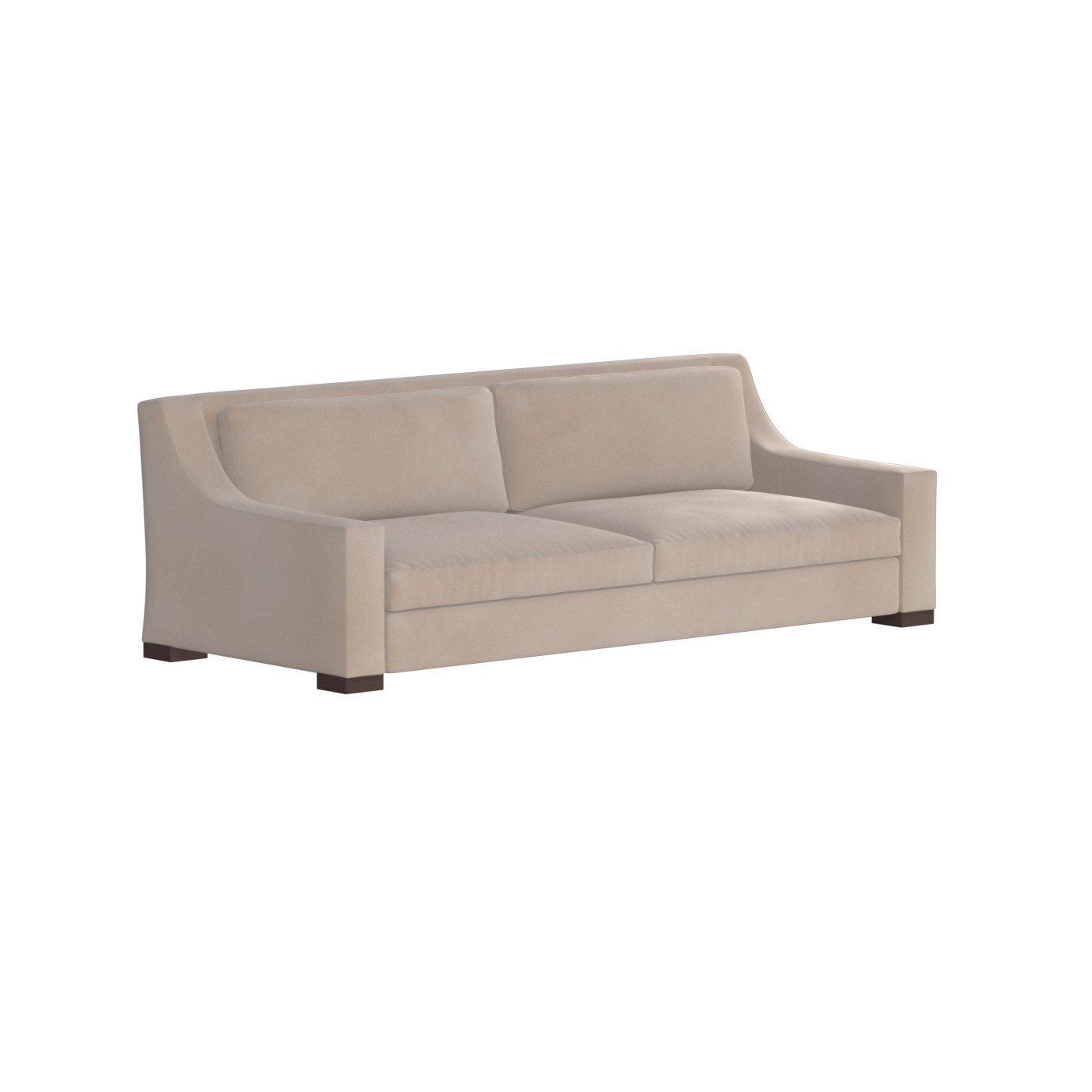 Louis 2 Seater Sofa — Structured Design with Tapered Arms