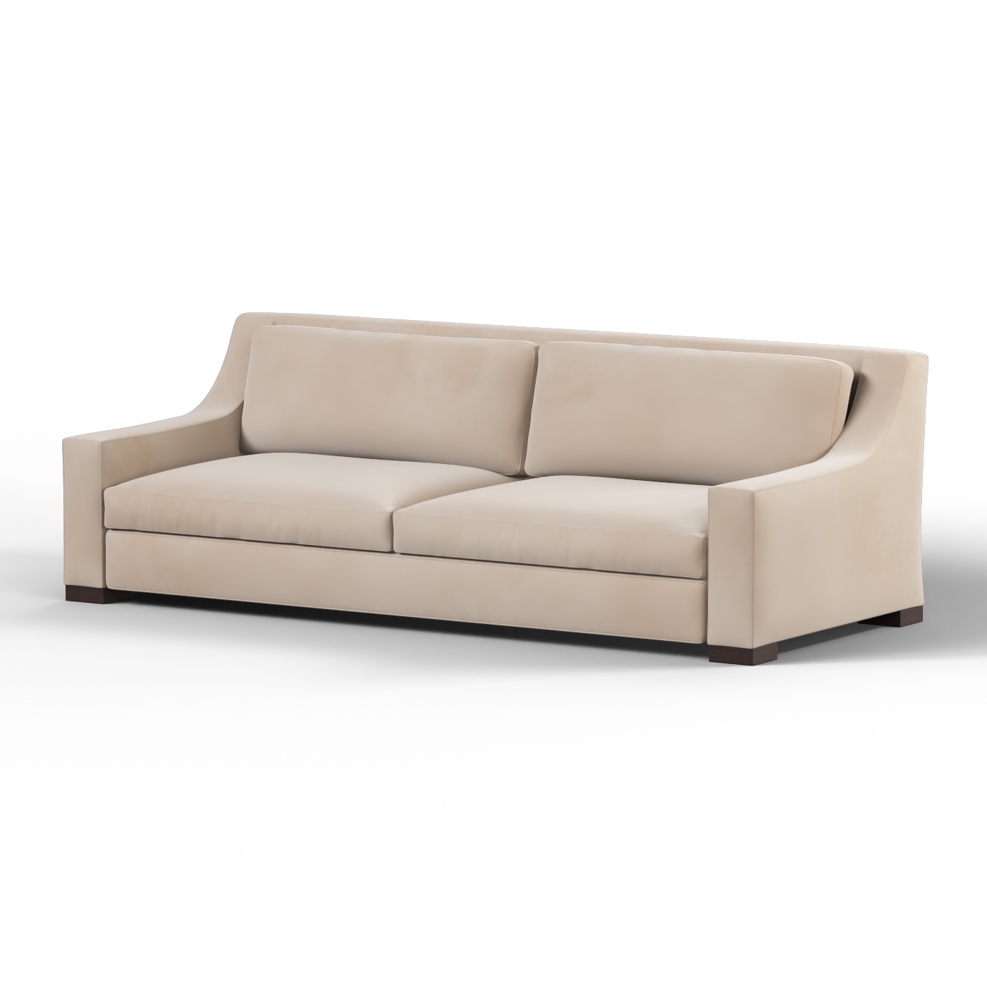 Louis 2 Seater Sofa — Structured Design with Tapered Arms