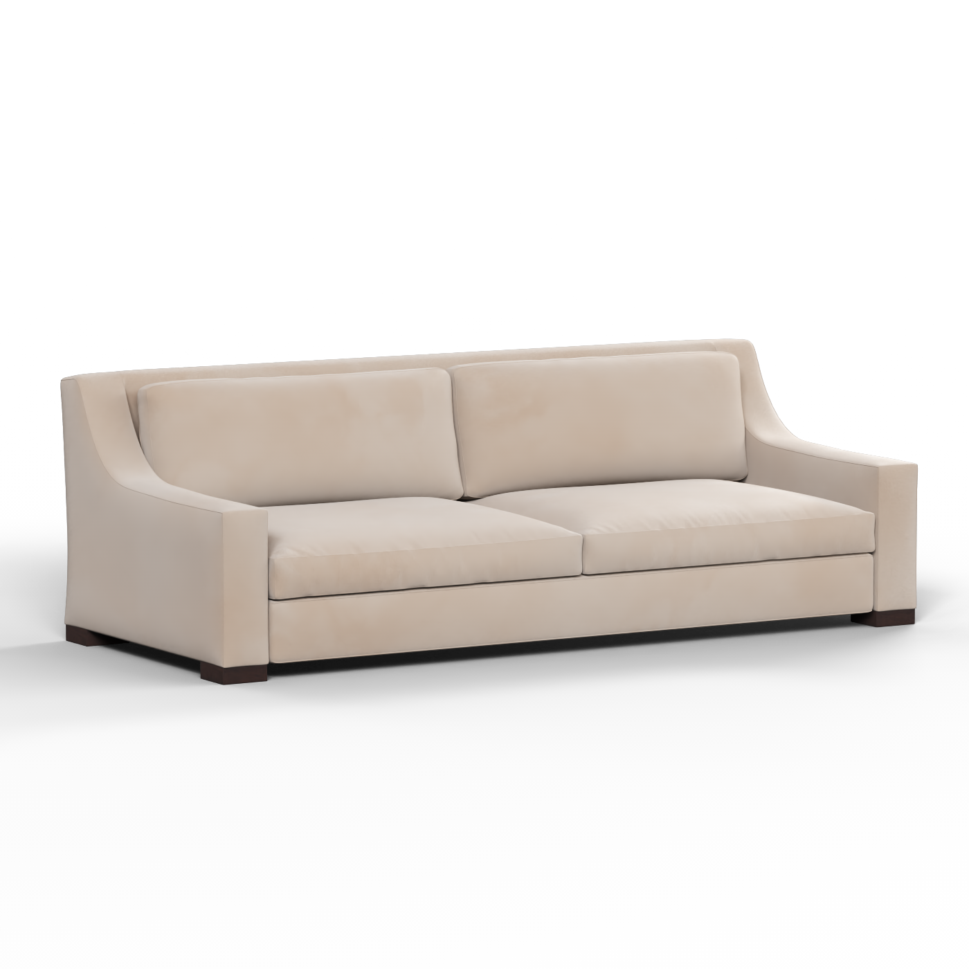 Louis 2 Seater Sofa — Structured Design with Tapered Arms