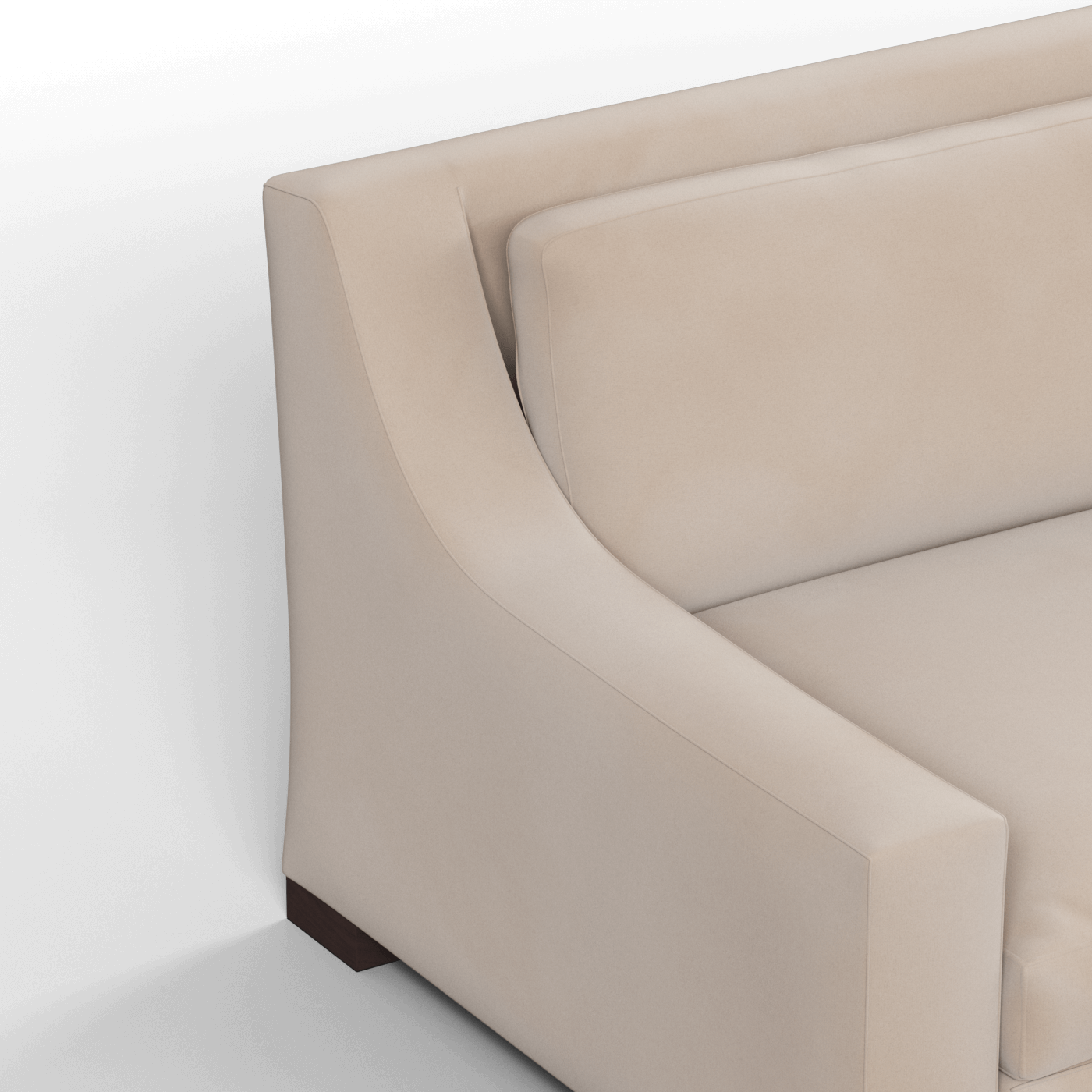 Louis 2 Seater Sofa — Structured Design with Tapered Arms