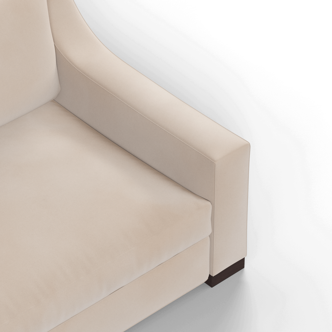 Louis 2 Seater Sofa — Structured Design with Tapered Arms