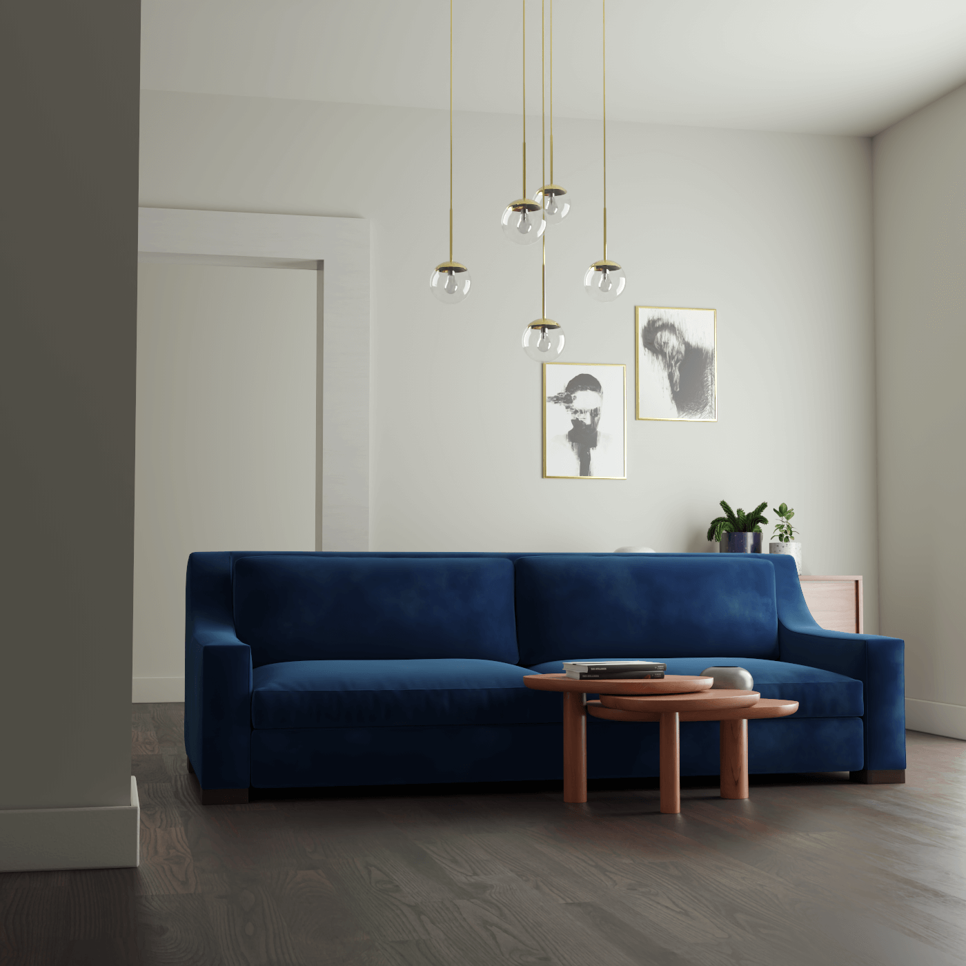 Louis 2 Seater Sofa — Structured Design with Tapered Arms
