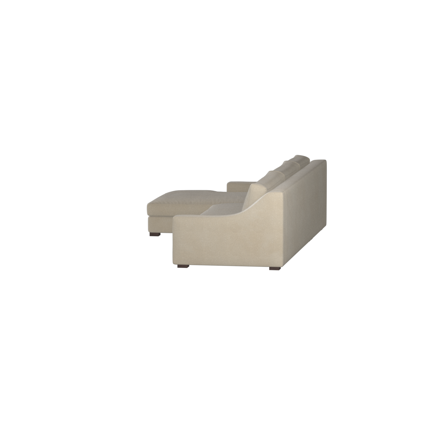 Canapé sectionnel Louis — Disposition d'angle modulaire à profil bas 