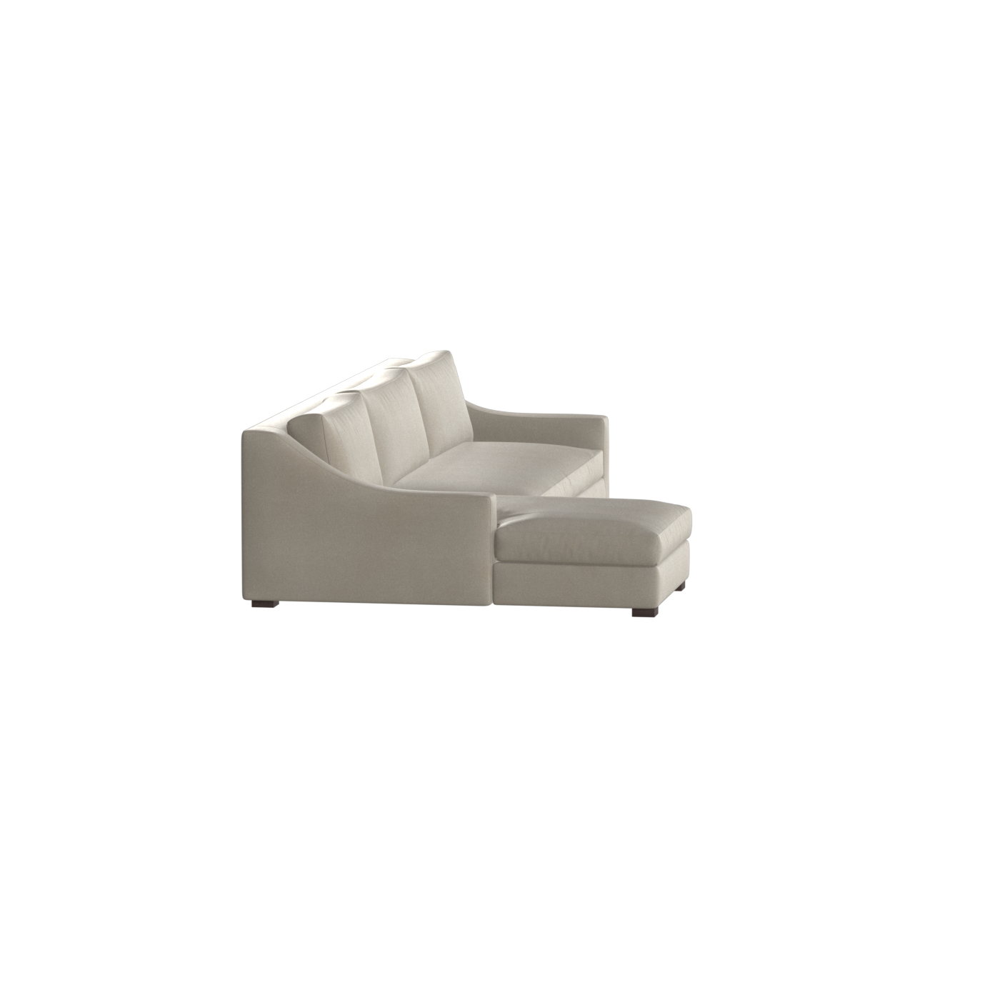 Canapé sectionnel Louis — Disposition d'angle modulaire à profil bas 