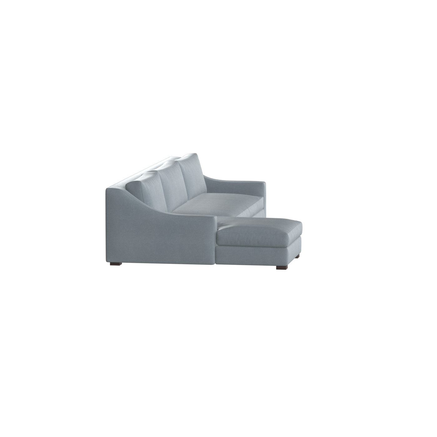 Canapé sectionnel Louis — Disposition d'angle modulaire à profil bas 