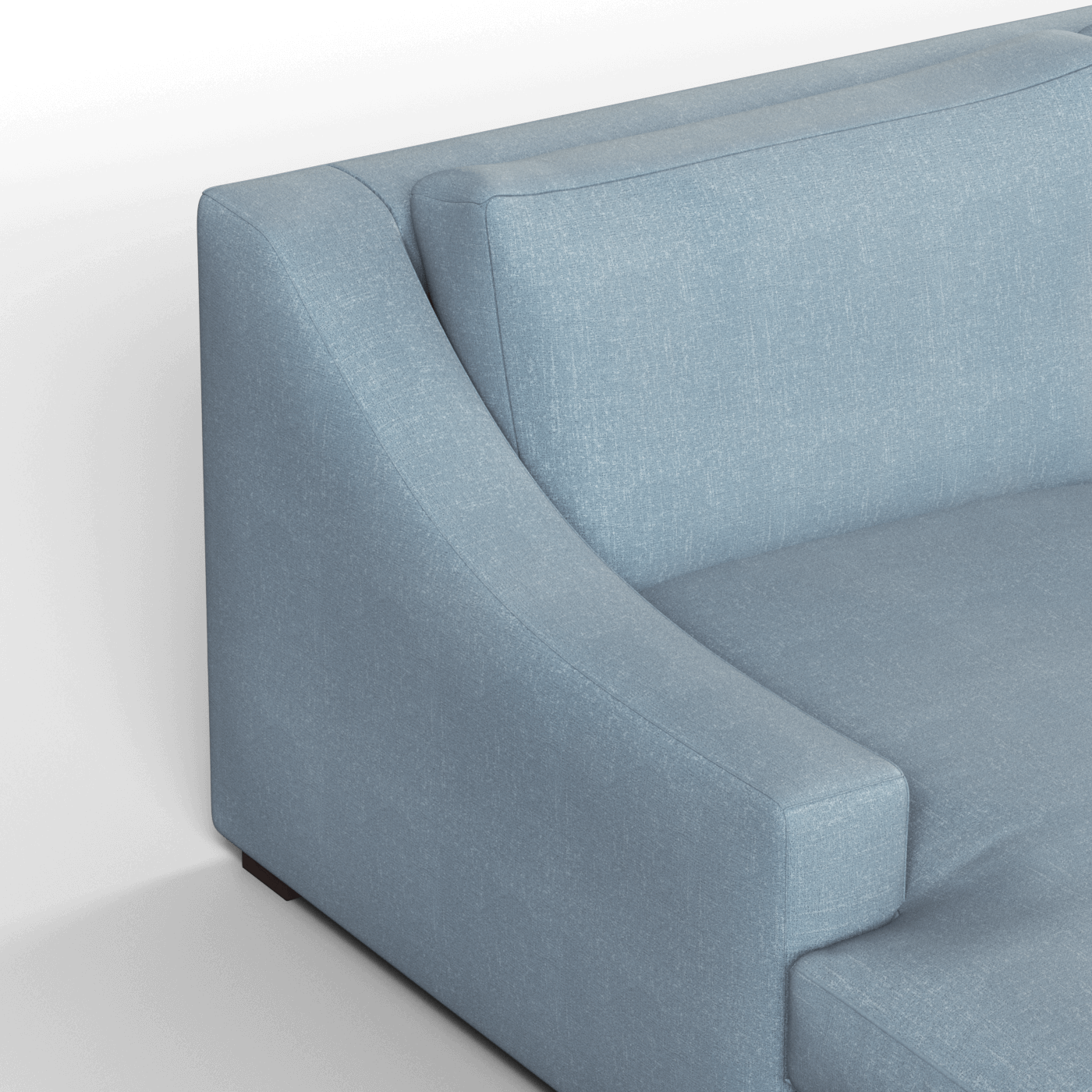 Canapé sectionnel Louis — Disposition d'angle modulaire à profil bas 
