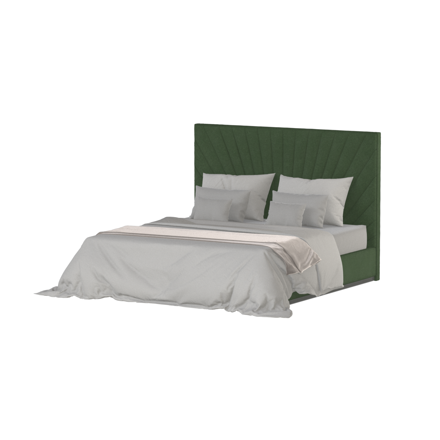 Lucia Bed With High Refined Headboard
