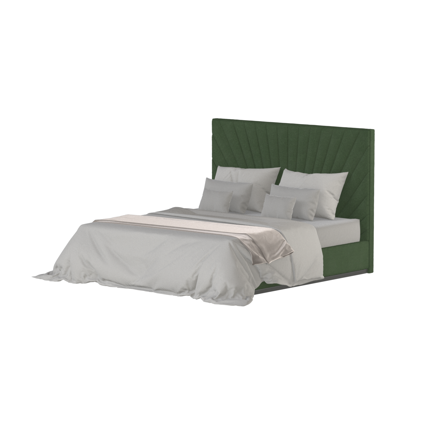 Lucia Bed With High Refined Headboard