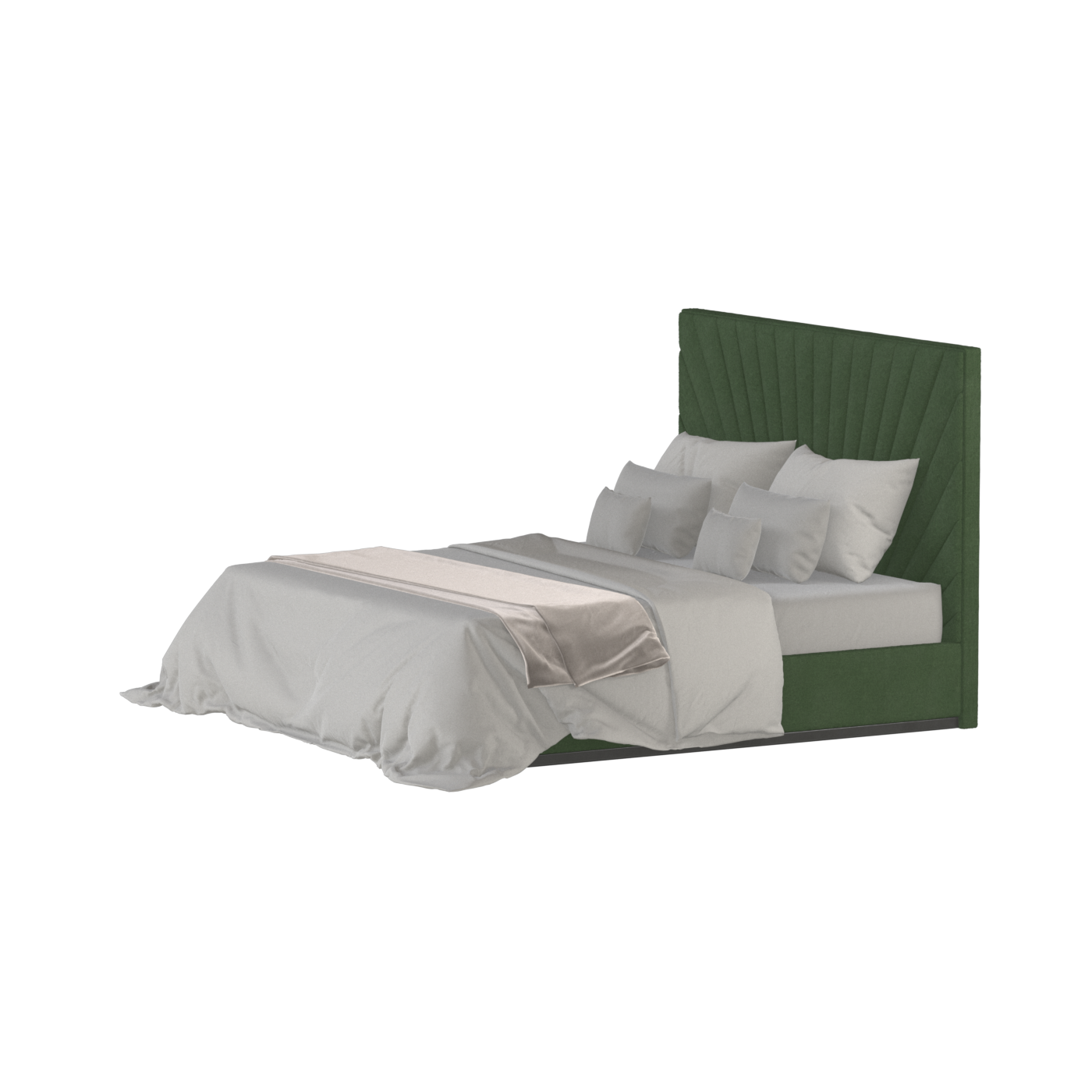 Lucia Bed With High Refined Headboard