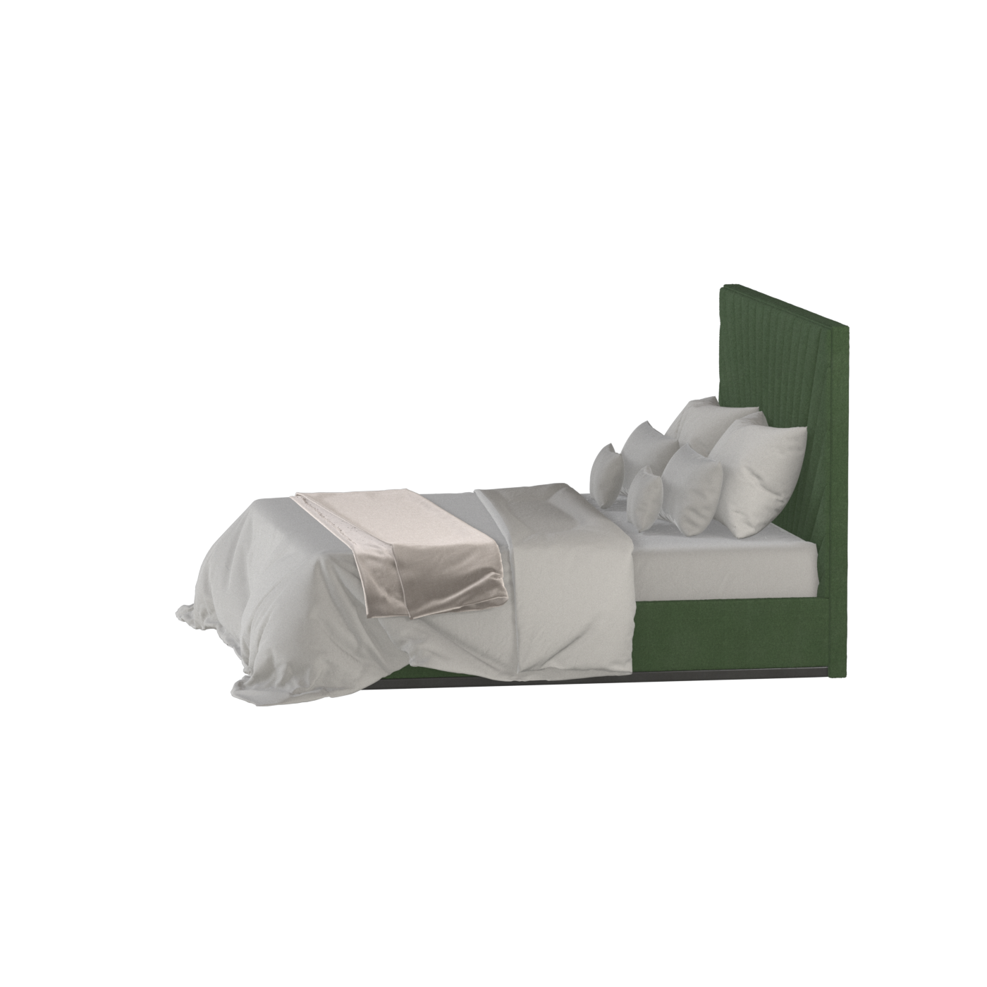 Lucia Bed With High Refined Headboard