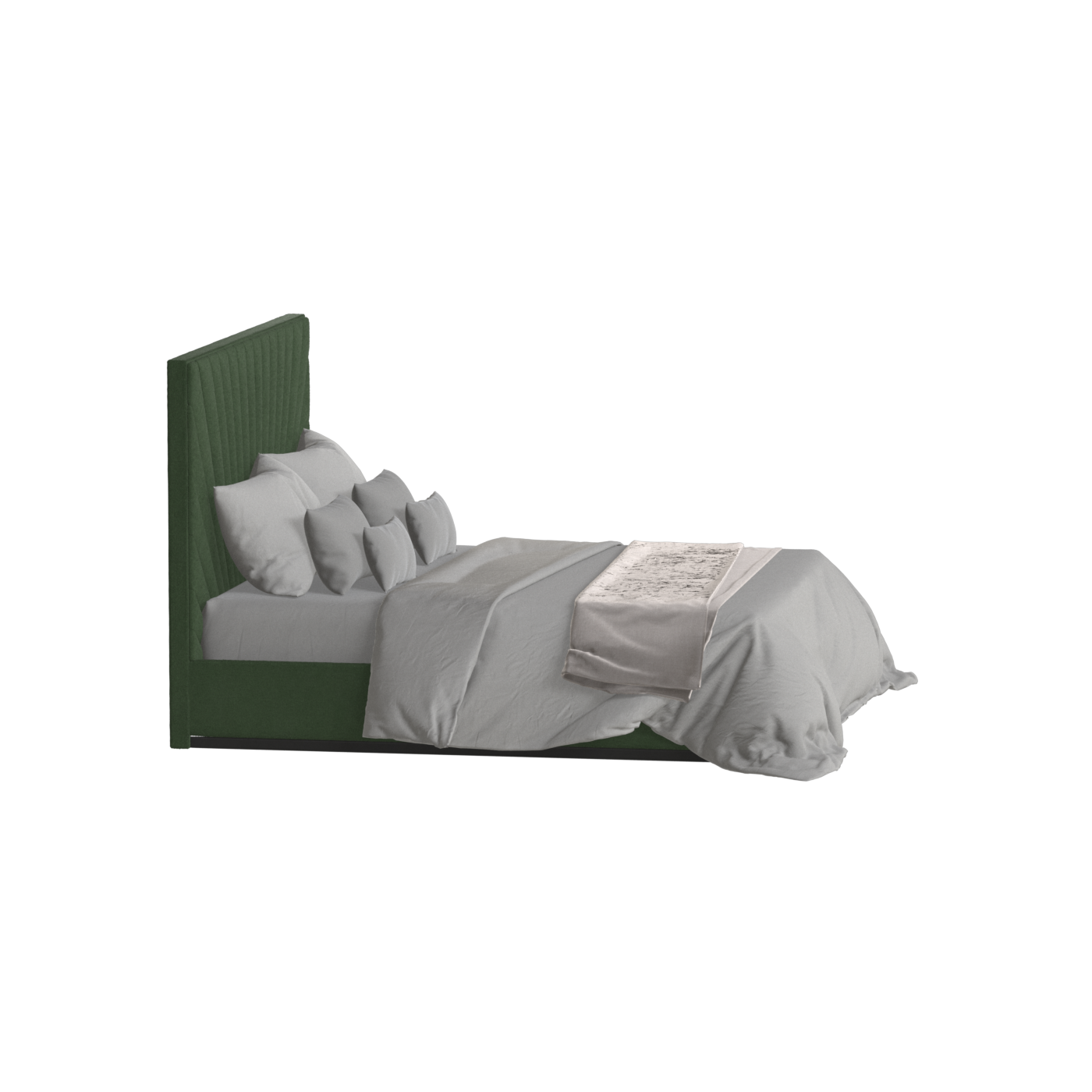 Lucia Bed With High Refined Headboard