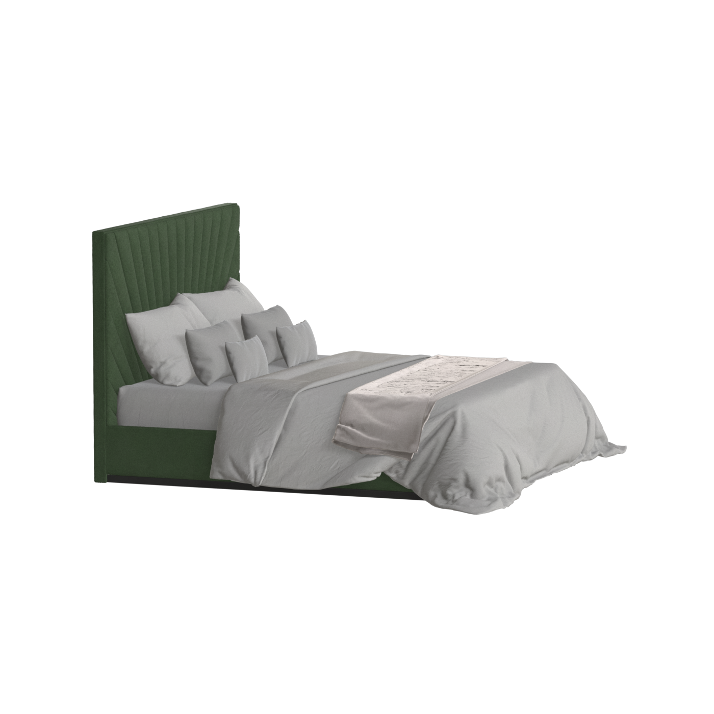 Lucia Bed With High Refined Headboard