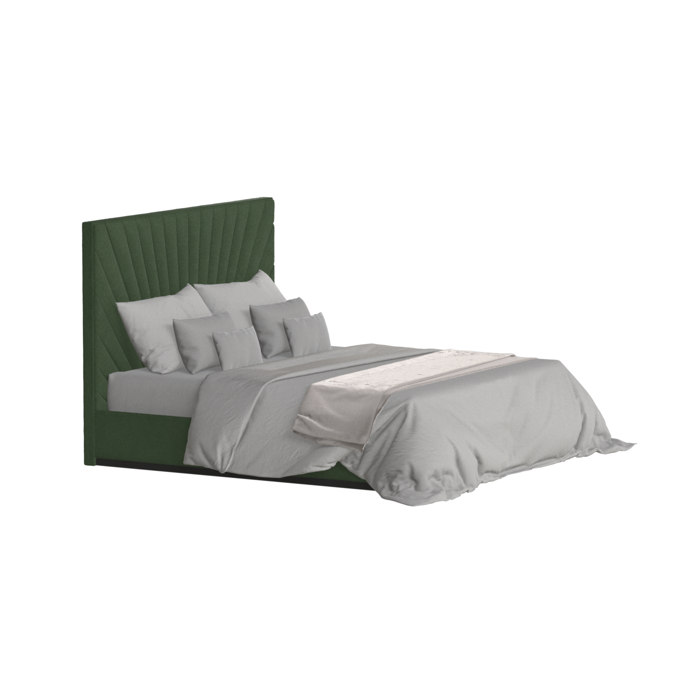 Lucia Bed With High Refined Headboard