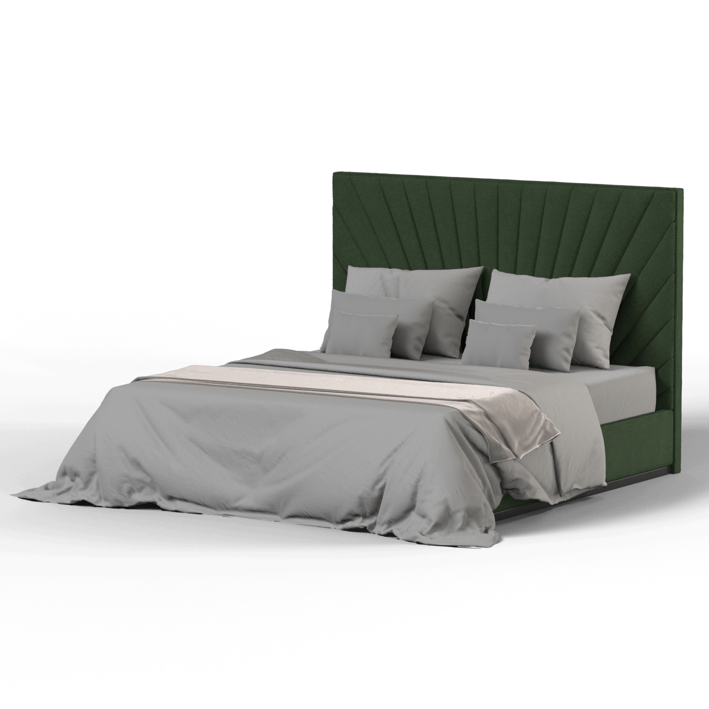 Lucia Bed With High Refined Headboard